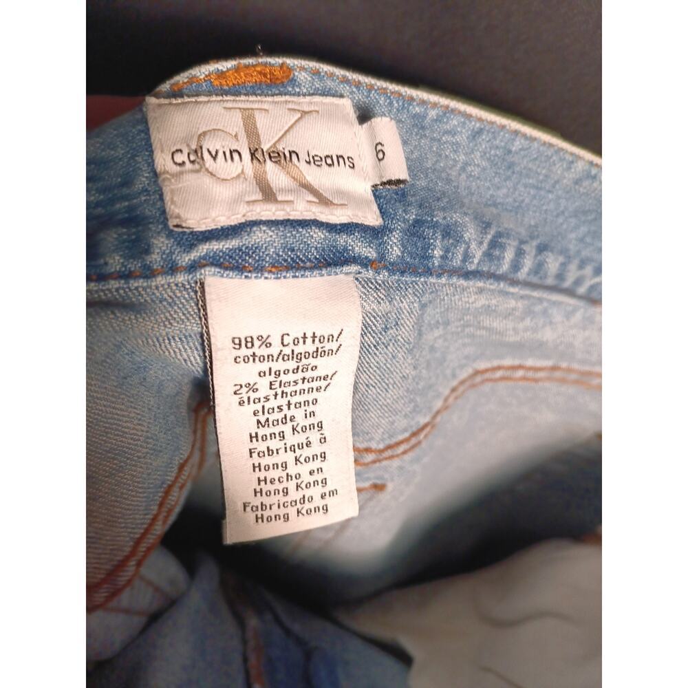 Vintage Calvin Klein Jeans Women 6 Hong Kong Bootcut Flare 90s Classic Denim - Picture 8 of 8